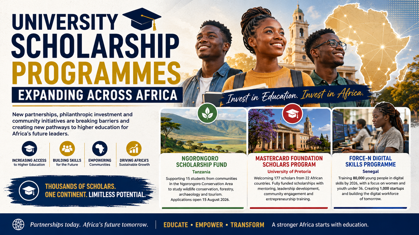 University Scholarship Programmes Expanding Across Africa