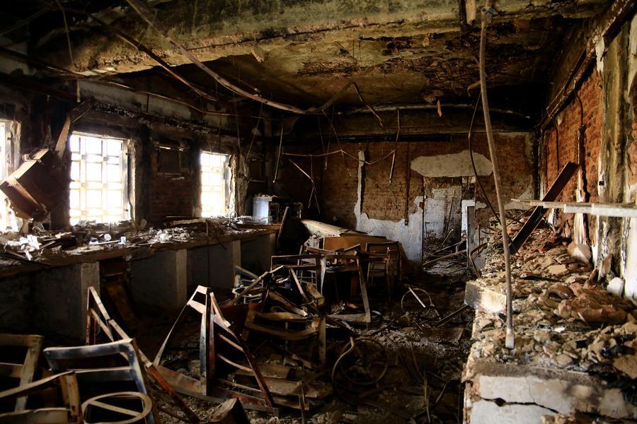 This photo taken on Aug. 12, 2025 shows an interior view of a teaching hospital destroyed in conflicts between the Sudanese Armed Forces and the Rapid Support Forces in Khartoum, Sudan. (Photo by Mohamed Khidir/Xinhua).
