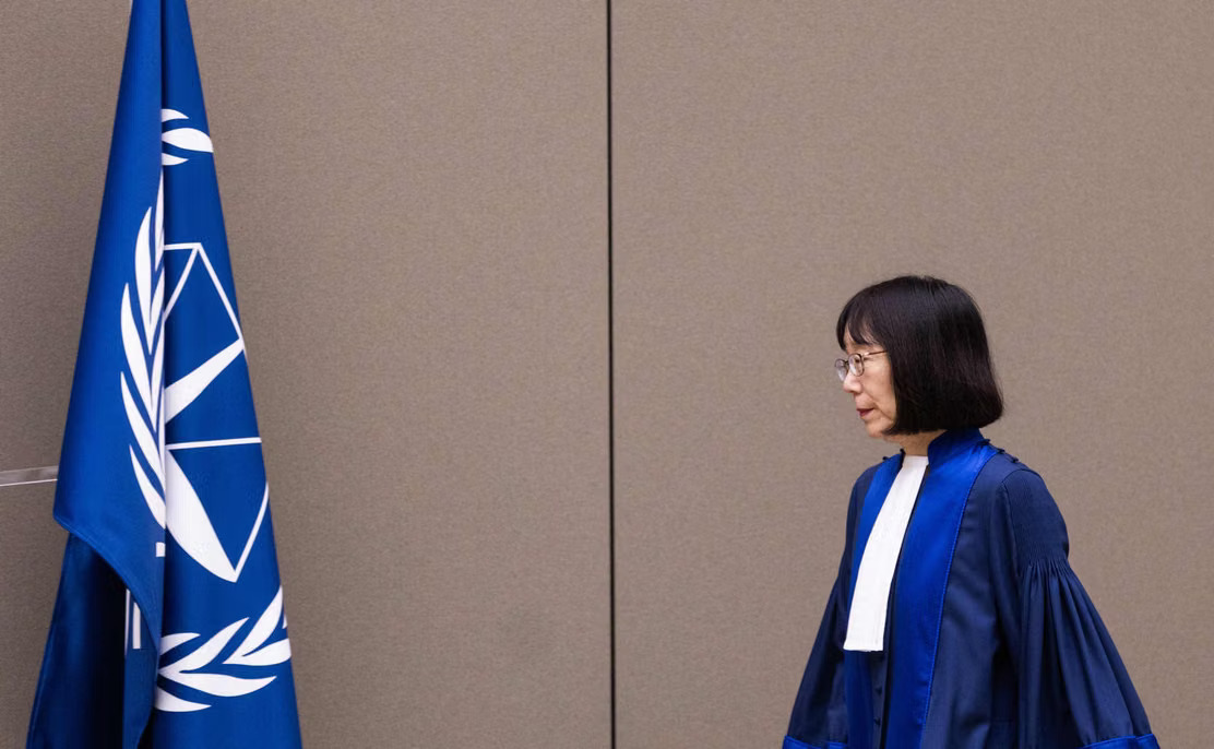 Judge Tomoko Akane at the ICC in the Hague, on November 20, 2024. EVA PLEVIER / AFP