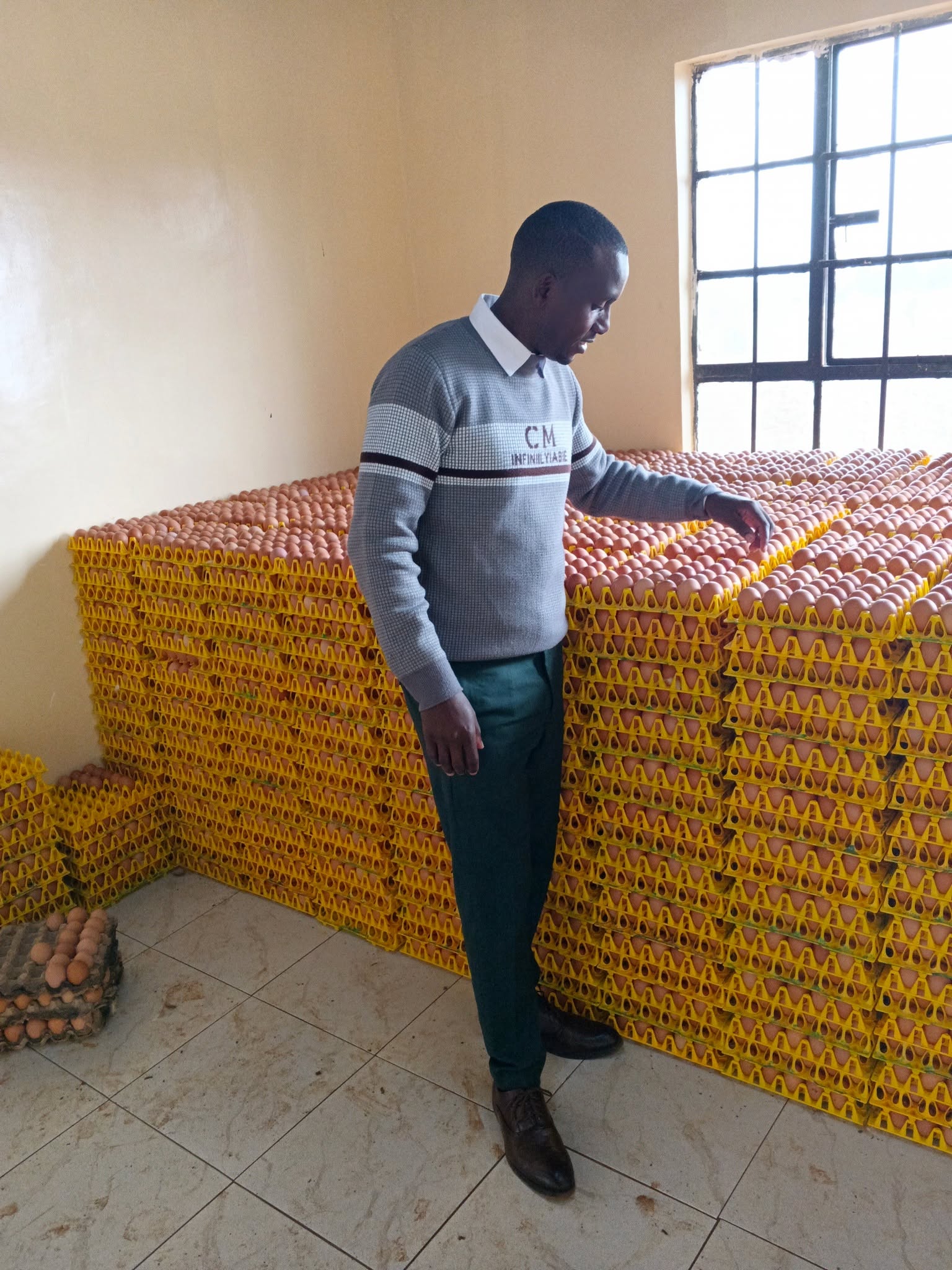 Ruttoh Onesmus at the Dheiton Ventures Ltd facility in Nyahururu, Kenya