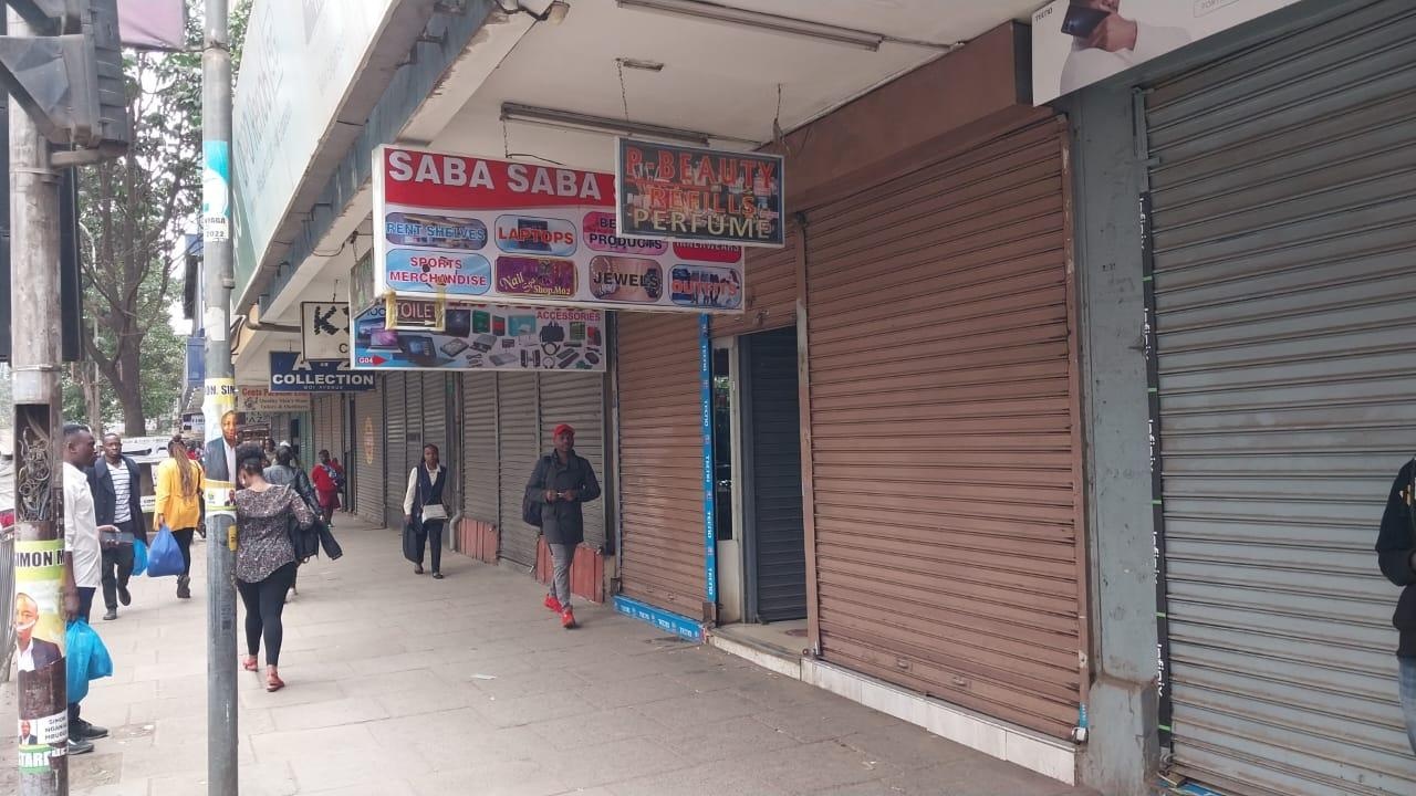 Some businesses in Nairobi's Central Business District remained closed as traders protested the revised KRA customs valuation benchmark on August 28, 2026.